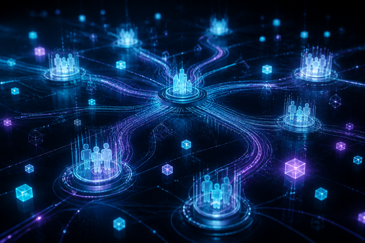 Interconnected digital strategy network visualization