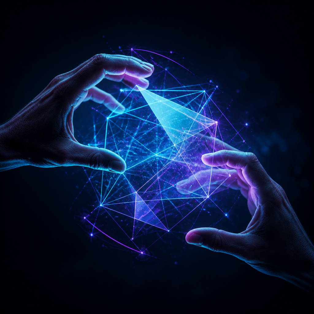 Abstract visualization of creative craft and intentional digital design